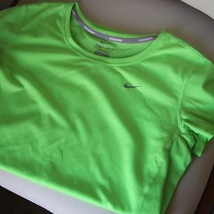 Neon Green Nike workout shirt
